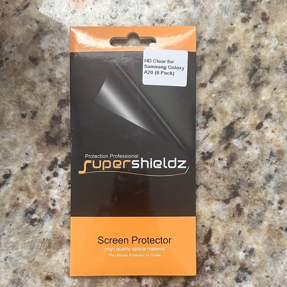 Supershieldz Screen Protector for Samsung Galaxy A20 - Orange & Black Packaging